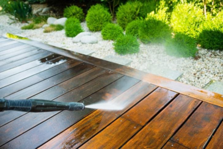 Deck and patio cleaning
